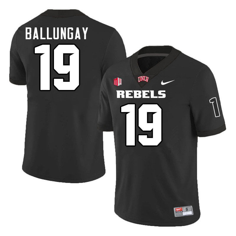 UNLV Rebels #19 Kaleo Ballungay Jersey Football College Uniforms,Apparels-Black